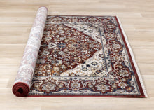 Load image into Gallery viewer, Serene Red Cream Classic Border Rug - Furniture Depot