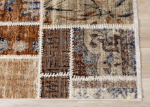 Load image into Gallery viewer, Samira Beige Orange Cream Patchwork Quilt Design Rug - Furniture Depot