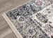 Serene Cream Blue Intricate Border Rug - Furniture Depot