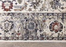 Load image into Gallery viewer, Serene Cream Blue Intricate Border Rug - Furniture Depot