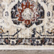 Serene Cream Blue Intricate Border Rug - Furniture Depot