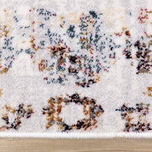 Load image into Gallery viewer, Sidra Cream Orange Faded Emblem Soft Touch Rug - Furniture Depot