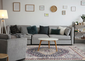 Sidra Grey Blue Transitional Soft Touch Rug - Furniture Depot