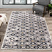 Sidra Grey Cream Yellow Geometric Pattern Rug - Furniture Depot