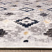 Sidra Grey Cream Yellow Geometric Pattern Rug - Furniture Depot