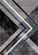 Load image into Gallery viewer, Soho Grey Black Blue Solid Point Rug - Furniture Depot