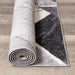 Soho Grey White Geometric Marble Rug - Furniture Depot