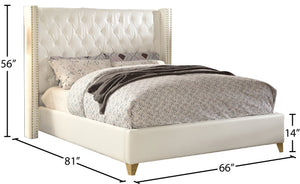 Soho White Bonded Leather Bed - Sterling House Interiors (7679026462968)