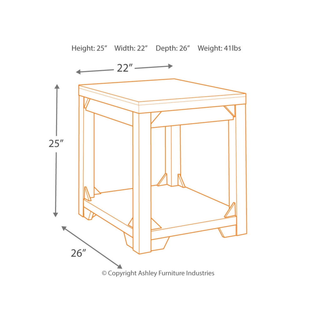 Fregine End Table - Whitewash - Furniture Depot (1645167312949)