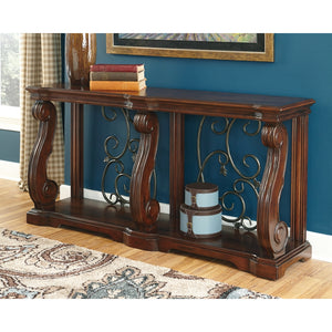Alymere Console Table - Rustic Brown - Furniture Depot