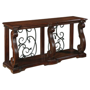 Alymere Console Table - Rustic Brown - Furniture Depot