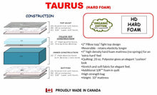 Load image into Gallery viewer, Taurus High Density Pillow top 1 side - Twin/Single Mattress - Furniture Depot