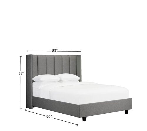 Rose Upholstered Low Profile Platform Bed - Furniture Depot (7668956922104)