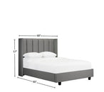 Rose Upholstered Low Profile Platform Bed - Furniture Depot (7668956922104)