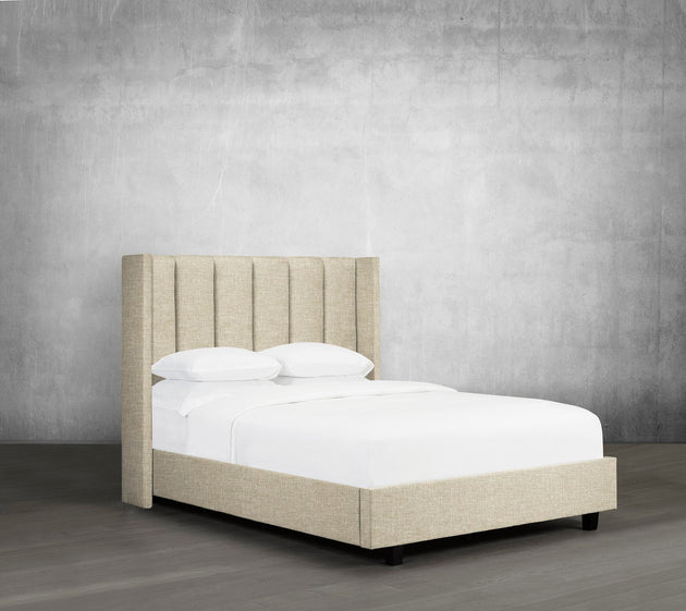 Rose Upholstered Low Profile Platform Bed - Furniture Depot (7668956922104)