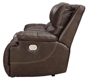 Ricmen PWR REC Loveseat/ADJ Headrest - Walnut - Furniture Depot (6222747631789)