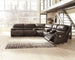 Ricmen 2 Seat PWR REC Sofa , Loveseat with ADJ HDREST& Wedge 3Pc - Walnut - Furniture Depot (6224343433389)