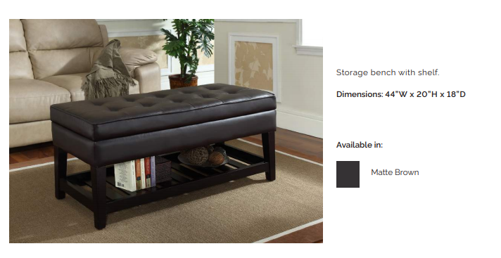 VALDA STORAGE OTTOMAN - Furniture Depot