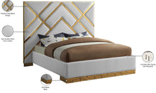 Load image into Gallery viewer, Vector White Faux Leather Bed - Furniture Depot
