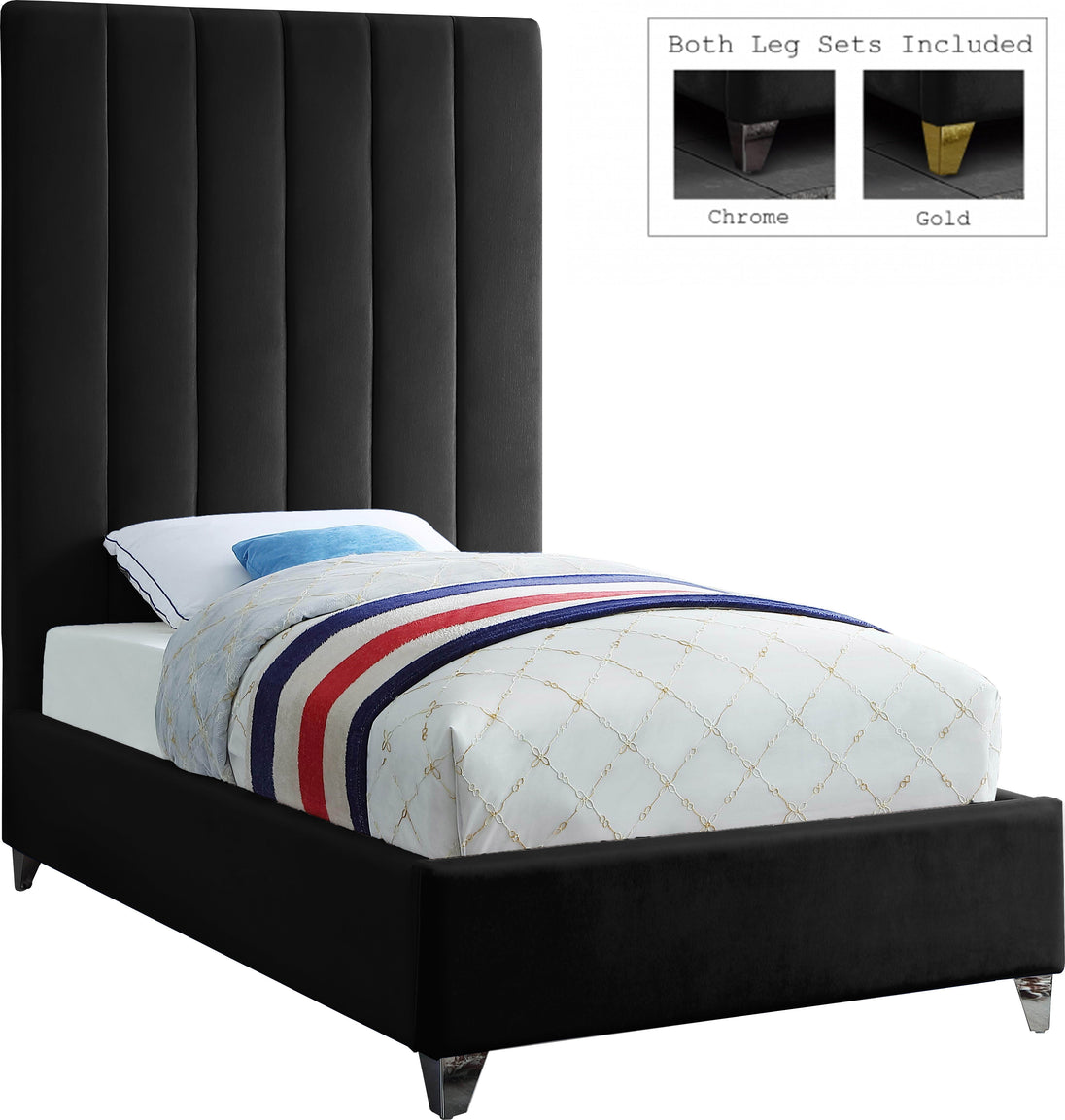 Via Velvet Bed - Furniture Depot (7679026692344)