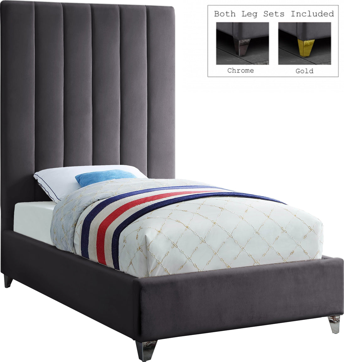 Via Velvet Bed - Furniture Depot (7679026692344)