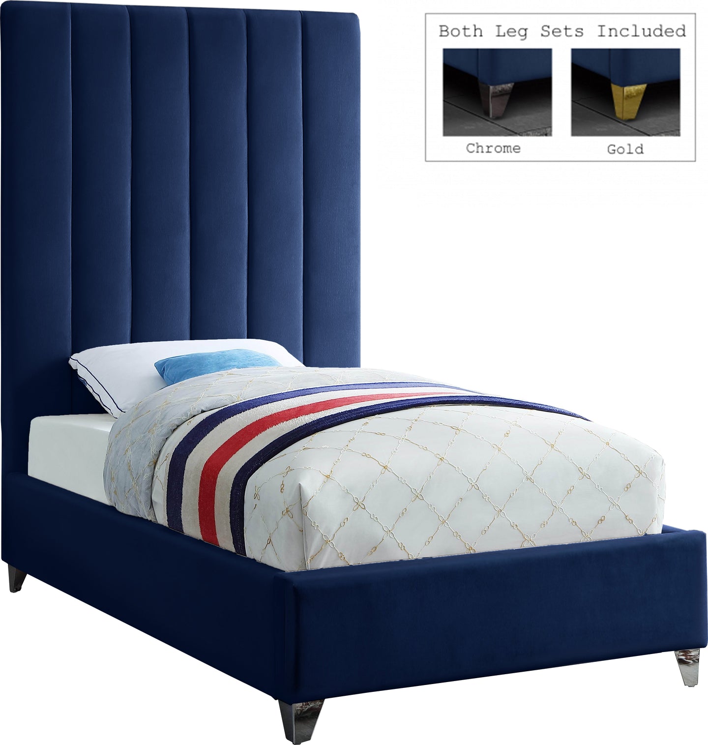 Via Velvet Bed - Furniture Depot (7679026692344)