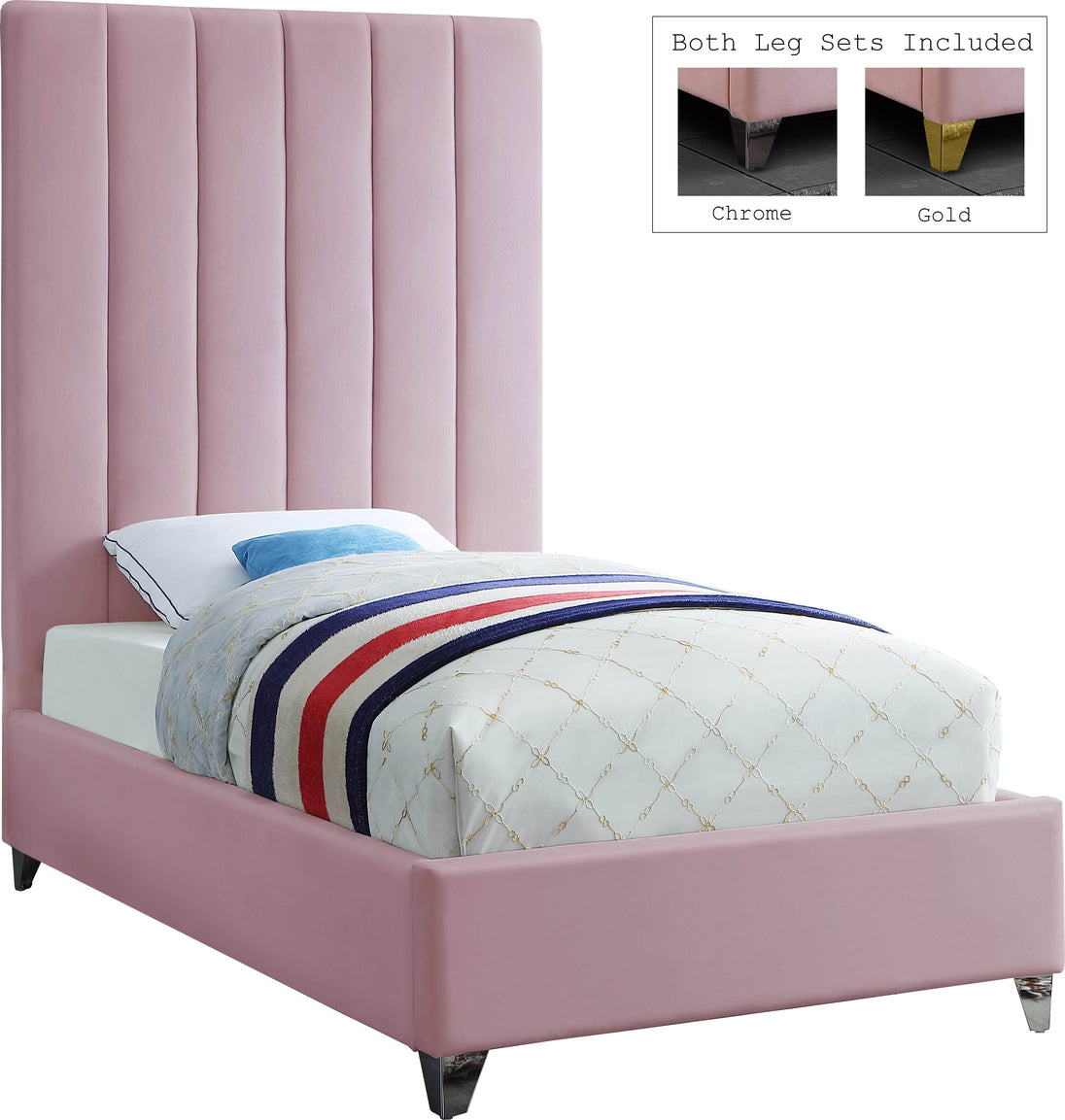 Via Velvet Bed - Furniture Depot (7679026692344)