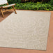 Vista Beige Cream Intricate Suns Indoor/Outdoor Rug - Furniture Depot