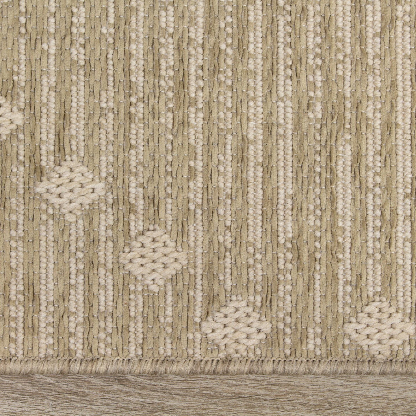 Vista Beige Cream Dot Trellis Indoor/Outdoor Rug - Furniture Depot