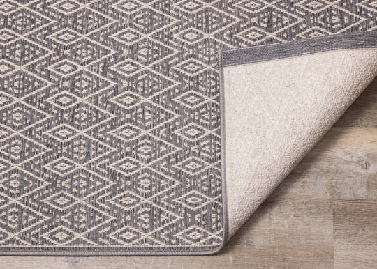 Vista Grey Cream Tribal Indoor/Outdoor Rug - Furniture Depot