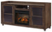 Starmore 3-Piece Wall Unit with Electric Fireplace - Brown/Gunmetal - Furniture Depot (7919468675320)