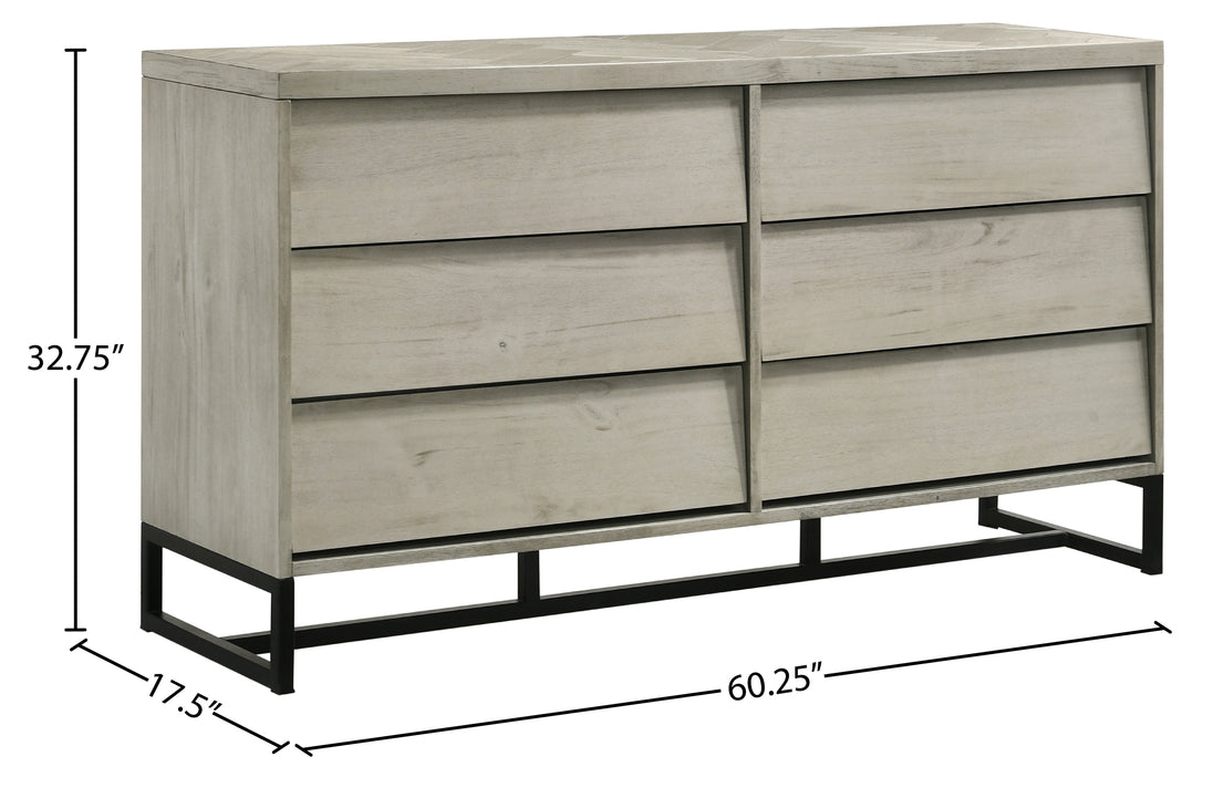 Weston Grey Stone Dresser - Furniture Depot (7679026790648)