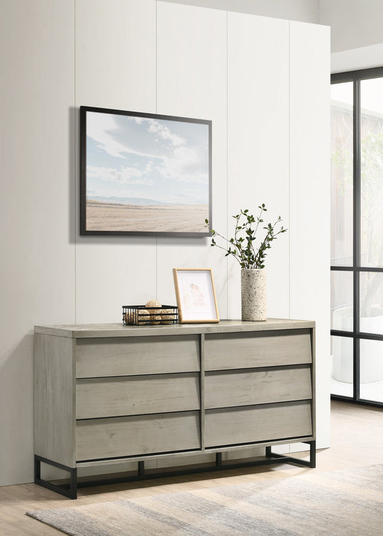 Weston Grey Stone Dresser - Furniture Depot (7679026790648)