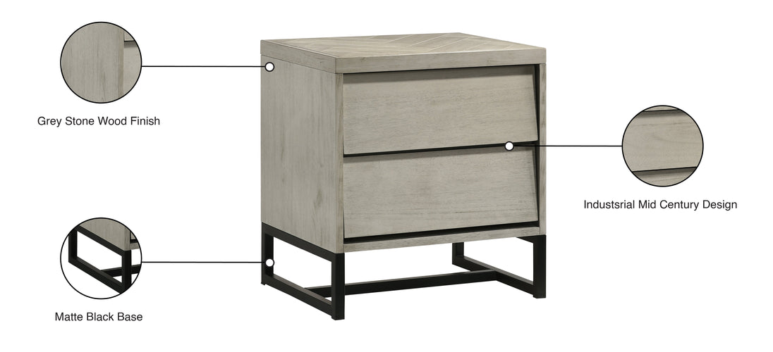 Weston Grey Stone Night Stand - Furniture Depot (7679026888952)