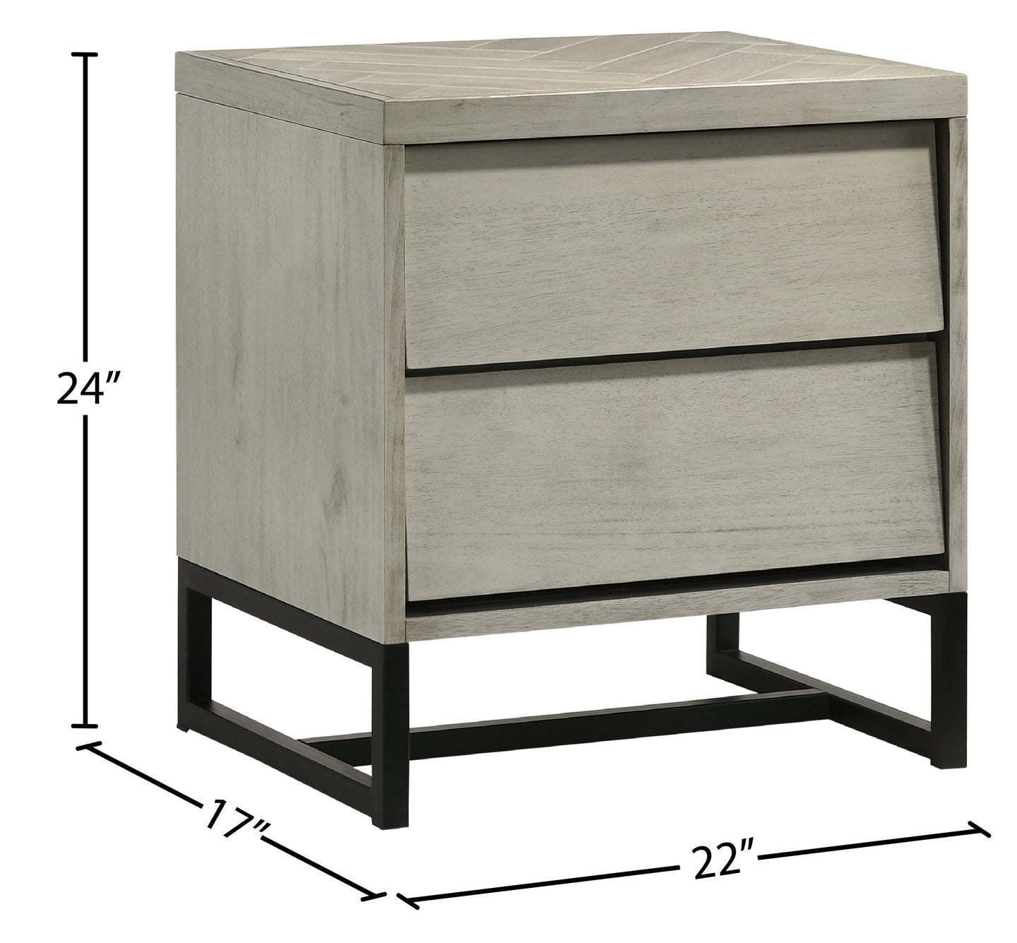 Weston Grey Stone Night Stand - Furniture Depot (7679026888952)