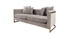 Load image into Gallery viewer, The Bond Light Grey and Gold Sofa - Furniture Depot