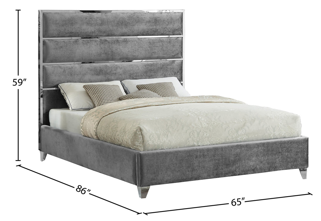 Zuma Velvet Bed - Furniture Depot (7679027020024)