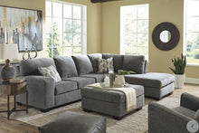 Load image into Gallery viewer, Dalhart Charcoal 4 Pc.Right Arm Facing Chaise Sectional, Rocker Recliner, Ottoman