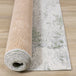 Cathedral Green Grey Cream Marble Rug - Furniture Depot