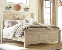 Load image into Gallery viewer, Bolanburg Antique White / Brown 5 Pc. Dresser, Mirror, Lattice Panel Bed - King