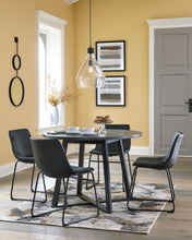 Load image into Gallery viewer, Centiar Black / Gray 5 Pc. Round Dining Room Table, 4 Side Chairs