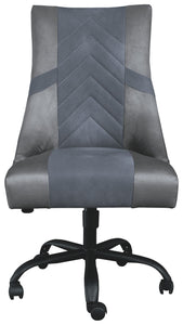 Barolli Gunmetal 2 Pc. Gaming Desk, Swivel Gaming Chair