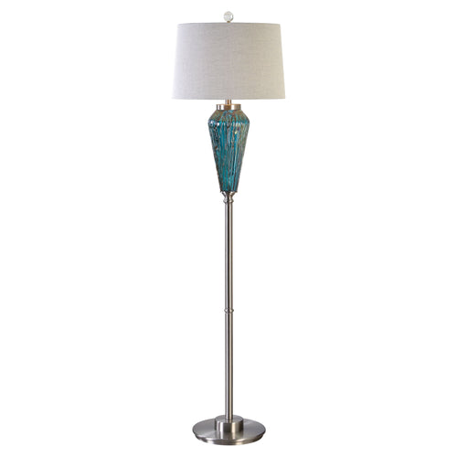 Almanzora Glass Floor Lamp Blue