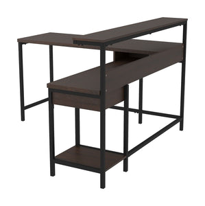 Camiburg Warm Brown 2 Pc. L desk With Storage, Swivel Desk Chair