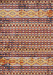 Sara Red Orange Yellow Southwestern Stripe Rug - Furniture Depot