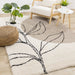 Maroq Cream Brown Grey Sprouting Vine Shag Rug - Furniture Depot