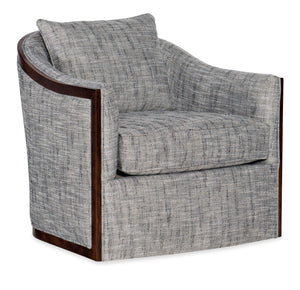 Coco Exposed Wood Swivel Chair