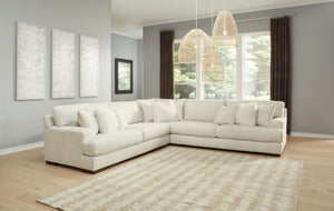 Zada Ivory 3Pc Sectional W/Right Arm Facing Sofa