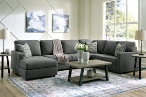 Edenfield Charcoal Left Arm Facing Corner Chaise 3 Pc Sectional