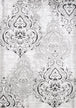 Platinum Venetian Silver Damask Rug - Furniture Depot